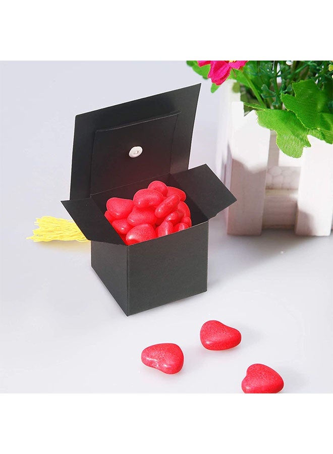 Realfrog 30Pcs Graduation Cap Shaped Gift Boxes with Gold Tassels - Black Graduation Favor Boxes for Candy, Treats & Small Gifts, Perfect for Class of 2026 Graduation Party Supplies - Image 5