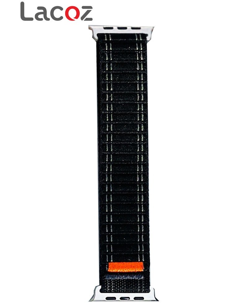 Lacoz Lacoz Fabric Sports Loop Smart Watch Straps Compatible with 49mm 45mm 44mm 42mm Smart Watches Black  - Image 2