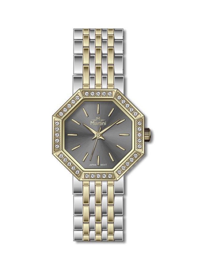 MARTINI Elegant Martini Women's Watch Stylish Grey Dial Stainless Steel Band Water Resistant Perfect for Casual and Formal Wear - Image 1