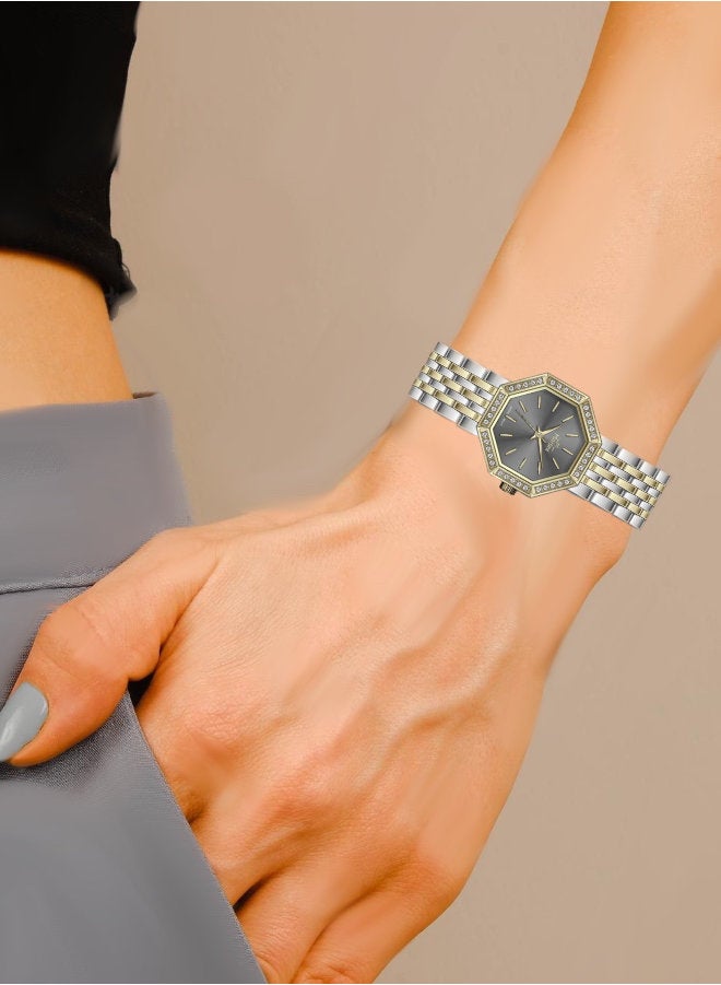 MARTINI Elegant Martini Women's Watch Stylish Grey Dial Stainless Steel Band Water Resistant Perfect for Casual and Formal Wear - Image 4