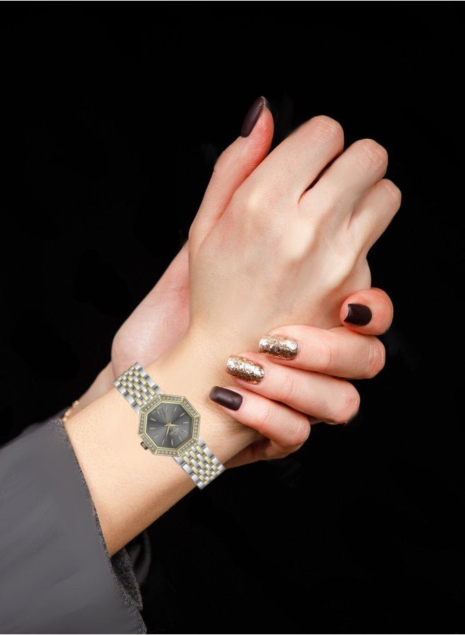 MARTINI Elegant Martini Women's Watch Stylish Grey Dial Stainless Steel Band Water Resistant Perfect for Casual and Formal Wear - Image 2