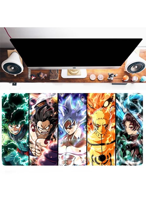 Anime Protagonist Collection Mouse Pad, Non-Slip Mousepad, Anime Mouse Pad, Gaming Mouse Pad, Large Mouse Pad, Extended Keyboard Mousepad with Non-Slip Base and Stitched Edge, 400mm×900mm