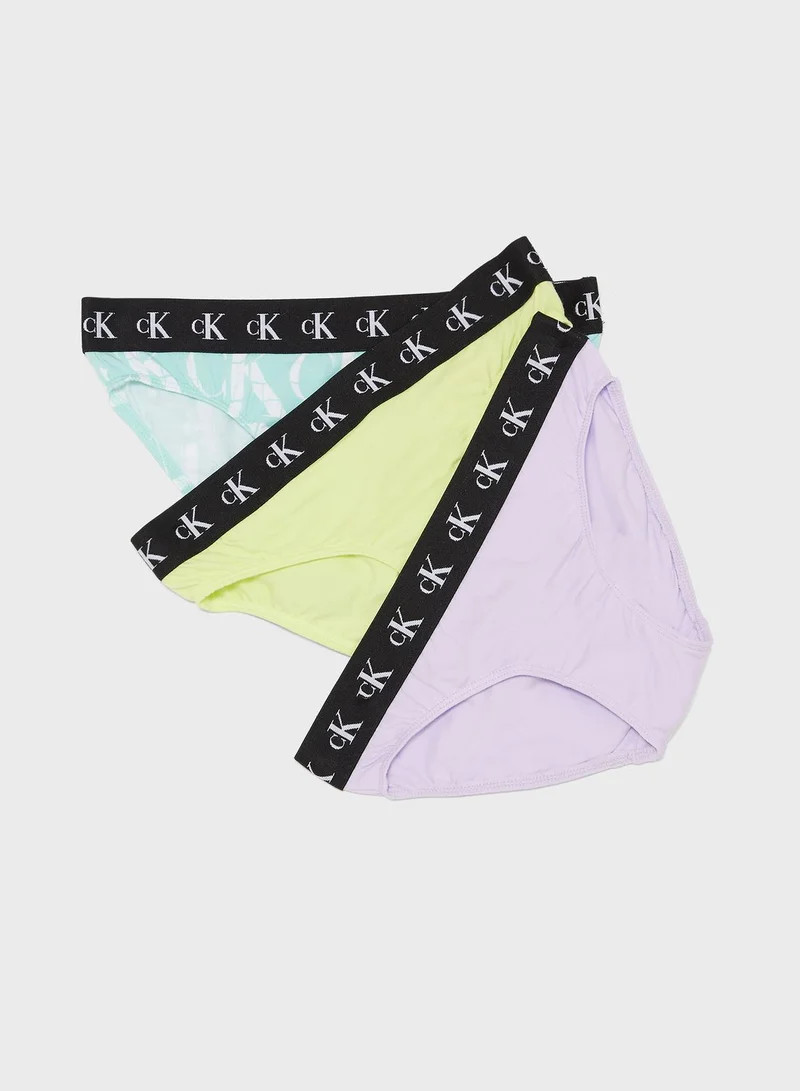 Calvin Klein Jeans Kids 3 Pack Assorted Bikini Bottom