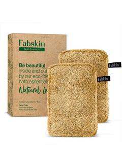 Fabskin Natural Organic Sun Dried Bath Loofah I Body Sponge & Scrubber For Men & Women I Organic Luffa For Bath Shower Skin Exfoliation (Pack Of 2)  - Image 1