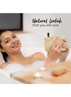 Fabskin Natural Organic Sun Dried Bath Loofah I Body Sponge & Scrubber For Men & Women I Organic Luffa For Bath Shower Skin Exfoliation (Pack Of 2)  - Image 2