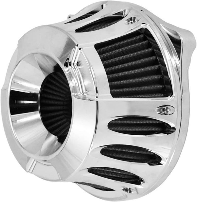 QASULER Motorcycle Chrome Air Cleaner - Image 1