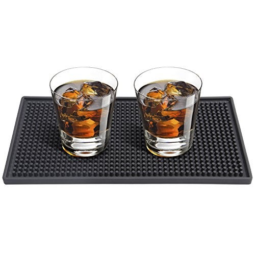 Facmogu 2PCS 12" x 6" Rubber Bar Mats, PVC Bar Service Mats for Cocktail Bartender, Spill Cup Pads Glass Whiskey Coffee Wine Tea Beer Coaster Placemats - Image 4
