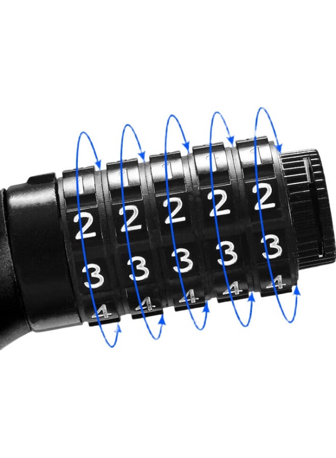 FLYING PIGEON Bicycle Lock, Anti-Theft Password Lock, Steel Wire Lock, Helmet Lock, Cycling Accessories, Portable 4-Digit Combination Lock, Ring Lock - 1.2 Meters - Image 3