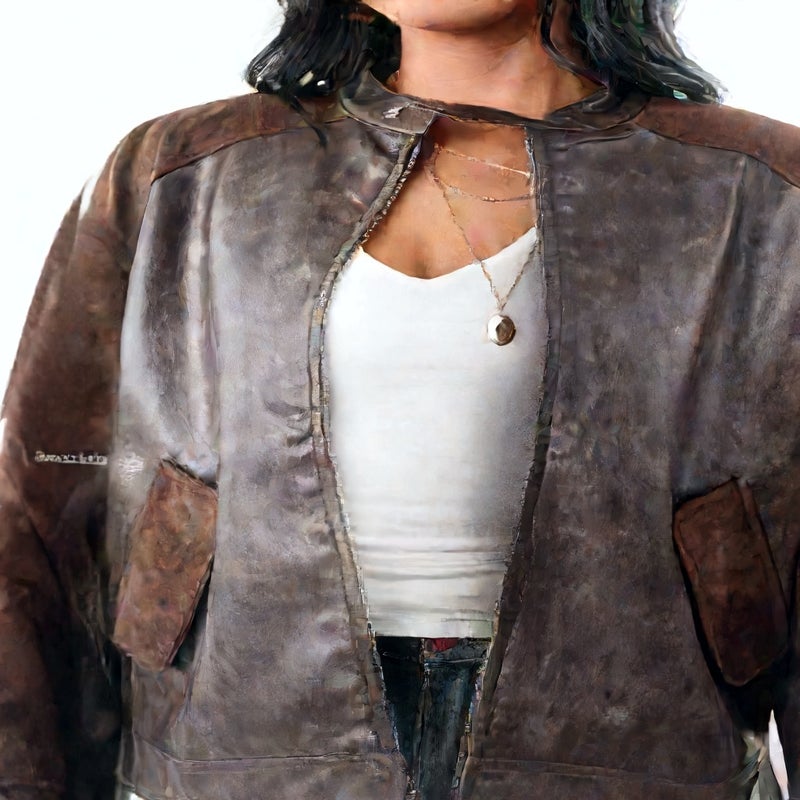 Vintage PU Leather Patchwork Blazer Jacket with Tie Belt Design Bodycon Mini Skirt Set - Image 2