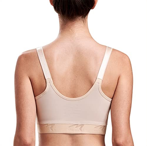 MARENA Caress Low Coverage Pocketed Bra - Compression Support Mastectomy Bra Beige - Image 2