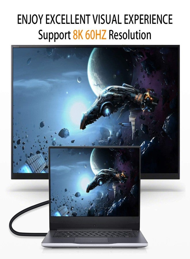 Poyiccot 8K HDMI Extension Cable, Short 8K HDMI 90 Degree Down Angle Male to Female HDMI 2.1 Cable 48Gbps with 8K 60Hz Video and 3D HDR for TV/Xbox /PS4 /PS5 (Down M/F), 0.5feet - Image 3