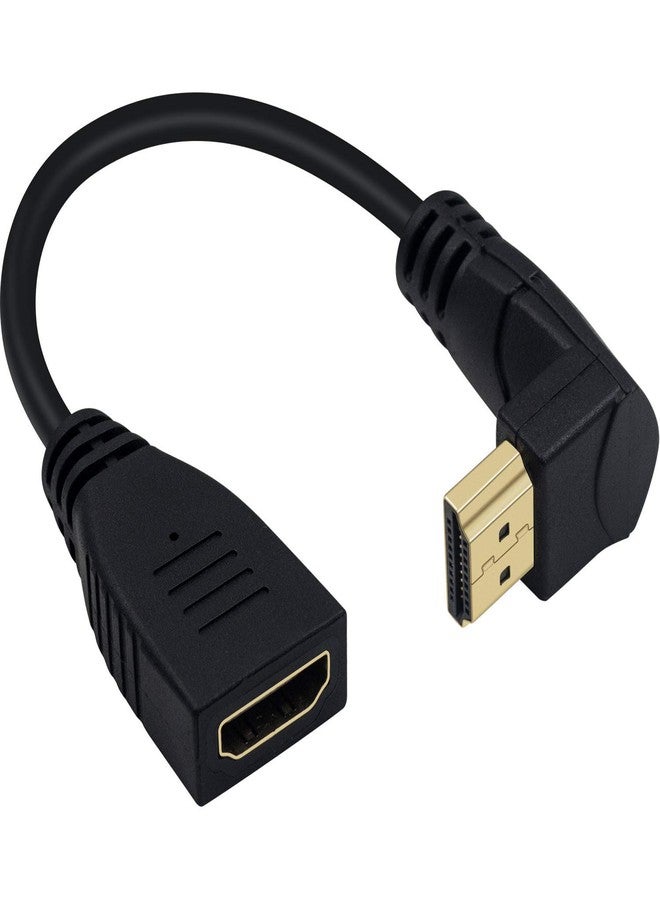 Poyiccot 8K HDMI Extension Cable, Short 8K HDMI 90 Degree Down Angle Male to Female HDMI 2.1 Cable 48Gbps with 8K 60Hz Video and 3D HDR for TV/Xbox /PS4 /PS5 (Down M/F), 0.5feet - Image 1