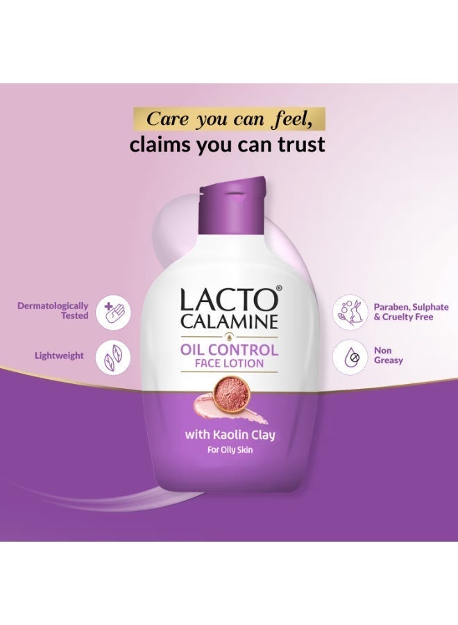Lacto Calamine Face Lotion With Kaolin Clay & Glycerin Extracts For Oily Skin (120ml) - Image 3