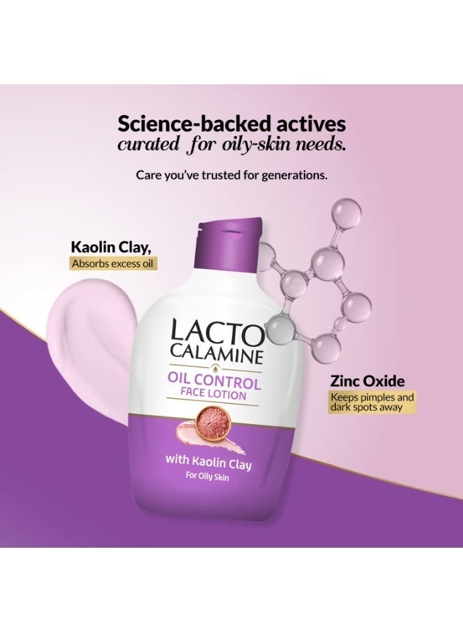 Lacto Calamine Face Lotion With Kaolin Clay & Glycerin Extracts For Oily Skin (120ml) - Image 4