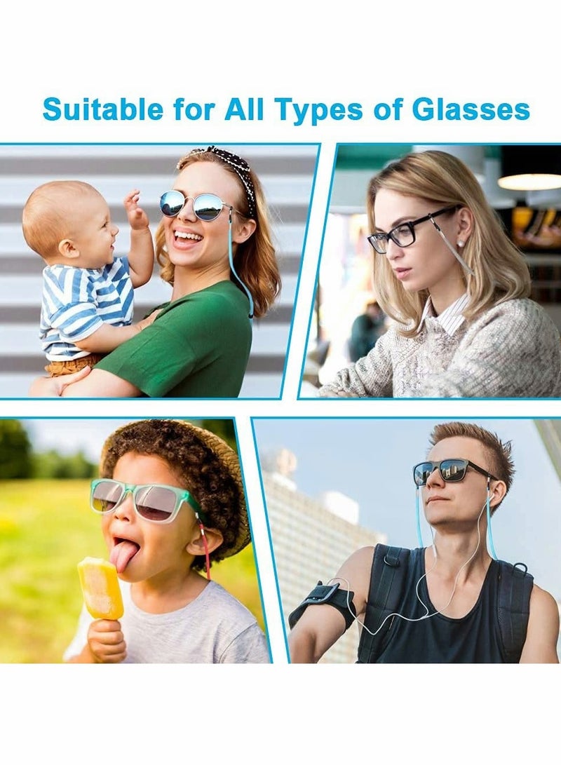 Excefore Leather Eyeglass Straps, Adjustable Eyewear Retainers, Non-slip Eyeglass Chains Lanyard, Sport Sunglass Retainer Holder Strap for Men Women Kids(5PCS) - Image 3