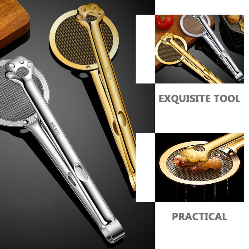 Stainless Steel Oil-Frying Filter Clip Fine Mesh Oil Strainer Kitchen Frying Oil Filter Clamp - Image 5