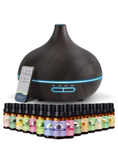 Essential Oil Diffusers，550Ml Oil Diffuser With 15X10Ml Essential Oils，Aromatherapy Diffuser With Ultrasonic Technology Diffusers For Essential Oils Large Room Home Office
