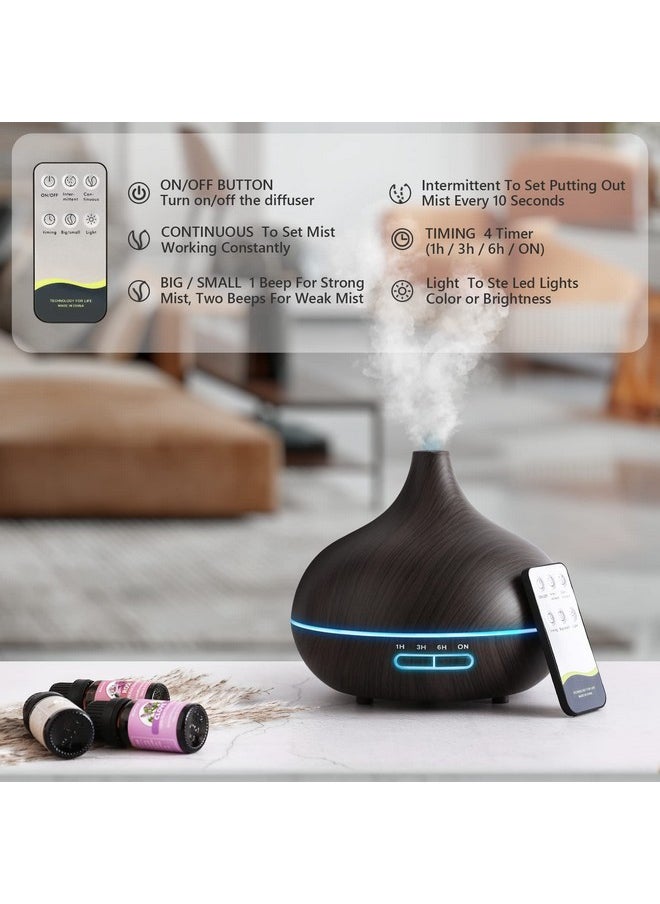 Essential Oil Diffusers，550Ml Oil Diffuser With 15X10Ml Essential Oils，Aromatherapy Diffuser With Ultrasonic Technology Diffusers For Essential Oils Large Room Home Office