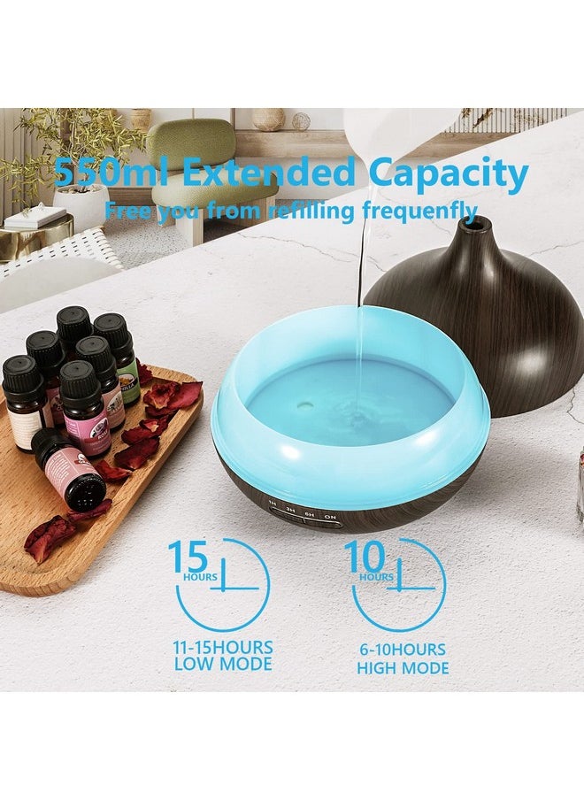 Essential Oil Diffusers，550Ml Oil Diffuser With 15X10Ml Essential Oils，Aromatherapy Diffuser With Ultrasonic Technology Diffusers For Essential Oils Large Room Home Office