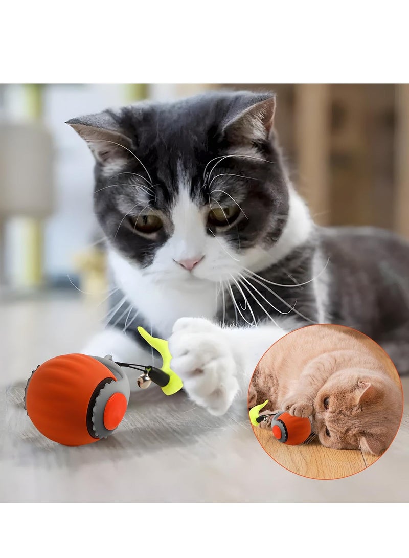 Loxira Automatic Cat Toy Ball - Interactive Smart 360° Rotating Ball for Indoor Cats, USB Charging Quiet Kitten Toy, Intelligent Moving Ball Puzzle for Boredom Relief, Fun Gift for Adult Cats & Kittens (Orange) - Image 5