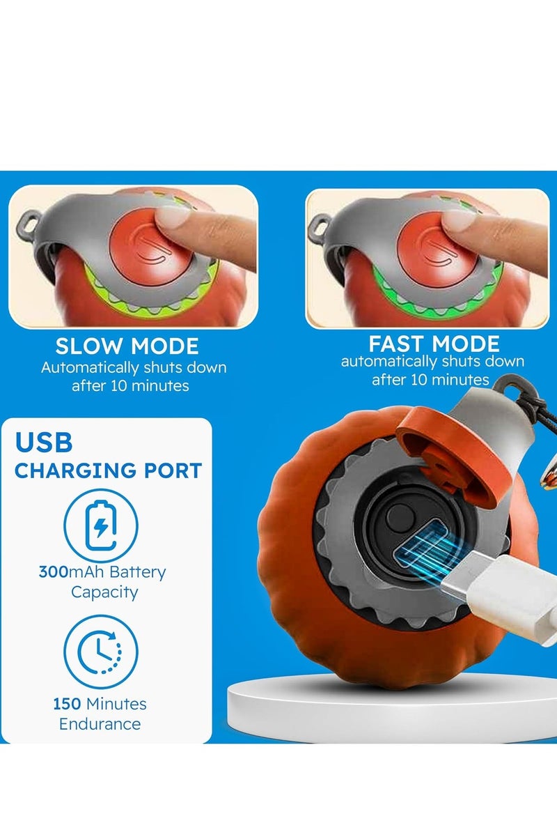 Loxira Automatic Cat Toy Ball - Interactive Smart 360° Rotating Ball for Indoor Cats, USB Charging Quiet Kitten Toy, Intelligent Moving Ball Puzzle for Boredom Relief, Fun Gift for Adult Cats & Kittens (Orange) - Image 3