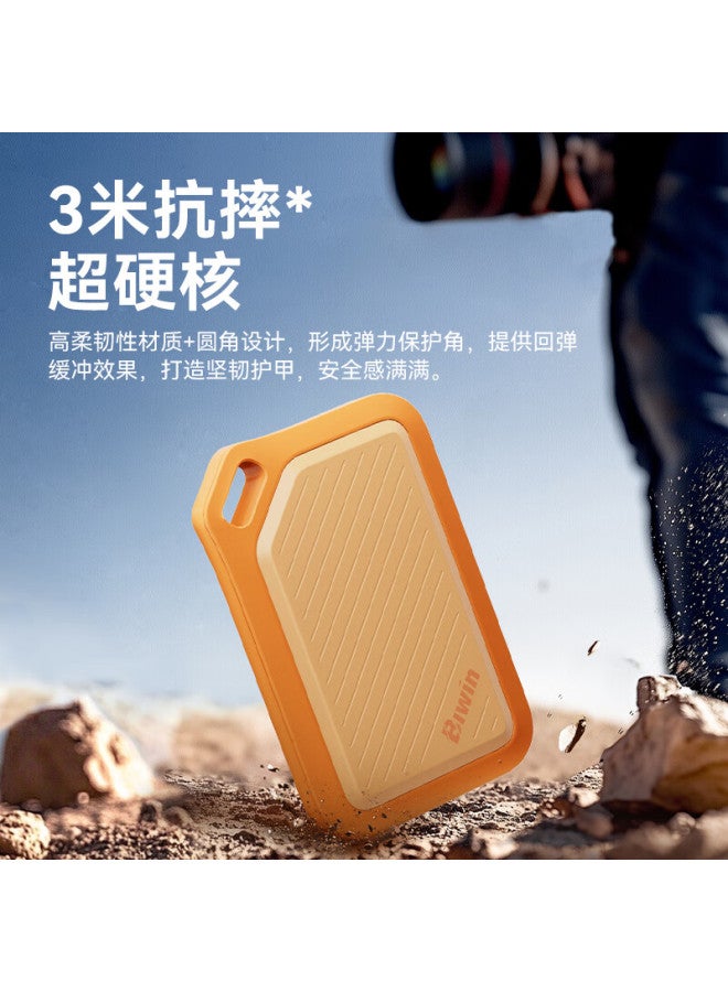 Biwin 2tb Portable Ssd Pr2000 Series Dynamic Orange 2000mb/s Read Speed Type-c External Drive For Mobile And Pc Platforms