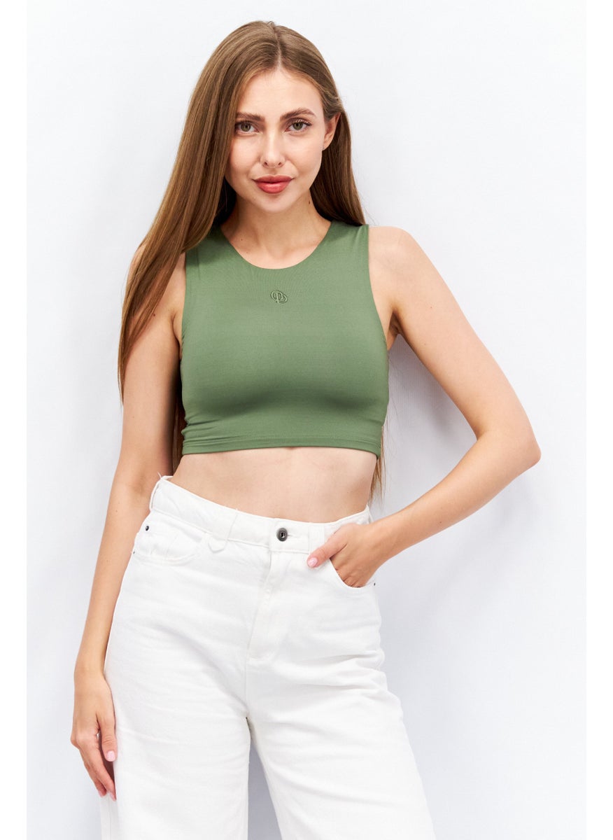 Women Round Neck Sleeveless Embroidered Crop Top, Olive - pzsku/Z3ECF5EF5E3D30F227EE4Z/45/_/1727882368/c84dba3f-b9a2-4421-8a39-8e6fa3f18a25