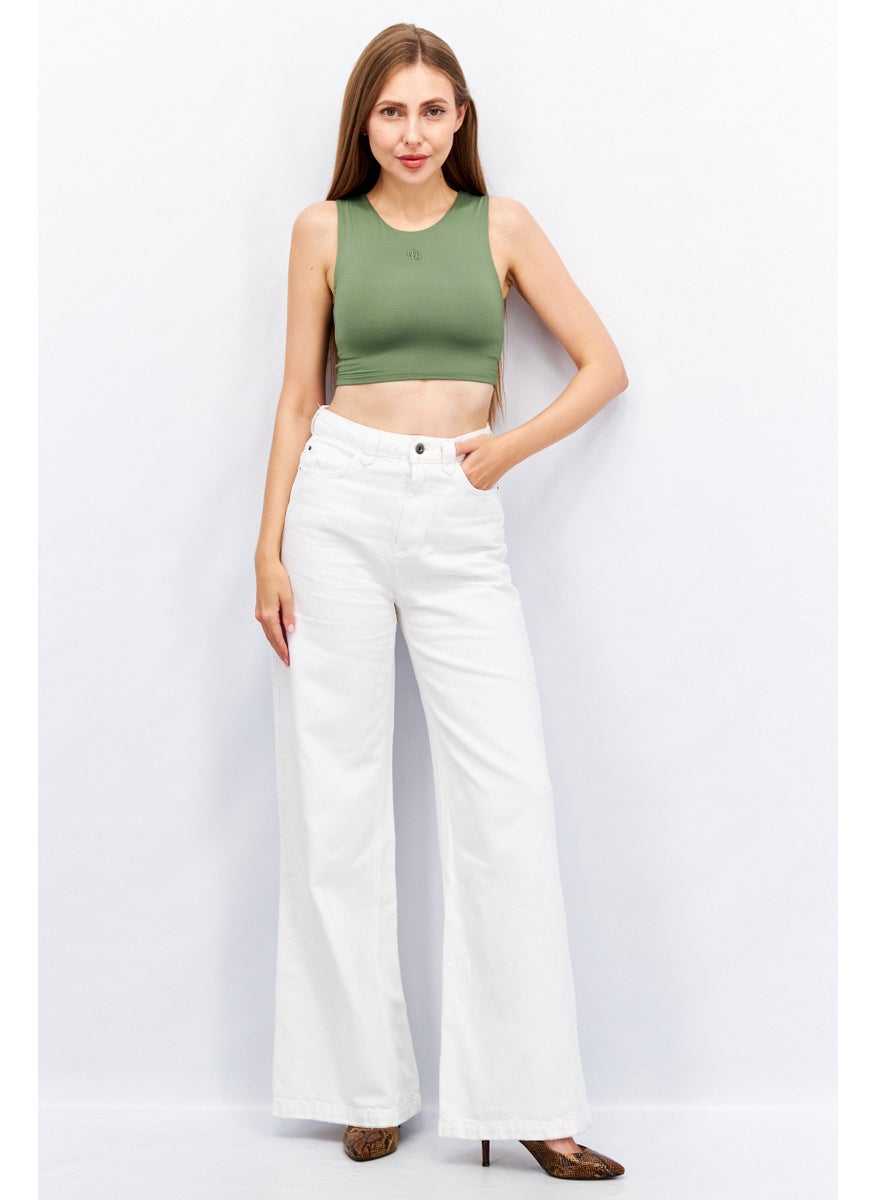 Women Round Neck Sleeveless Embroidered Crop Top, Olive - pzsku/Z3ECF5EF5E3D30F227EE4Z/45/_/1728336988/164bb50e-ffa7-4561-8360-73d4ccb22667