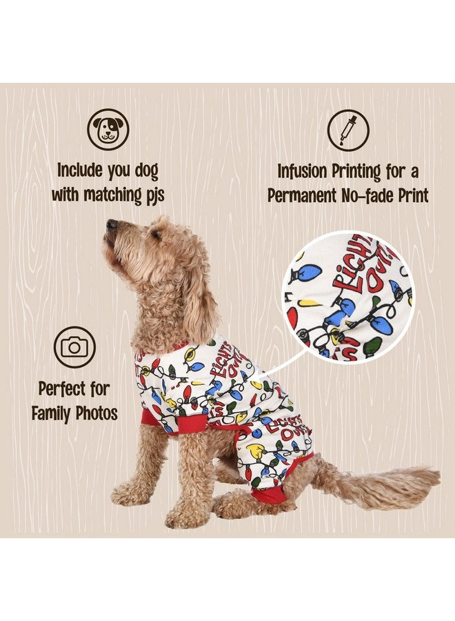 Lazy One Flapjacks, One-Piece Dog Sweater, Matching Family Pajamas for Dogs, Christmas Lights, Holiday, Lights Out (Large) - Image 4