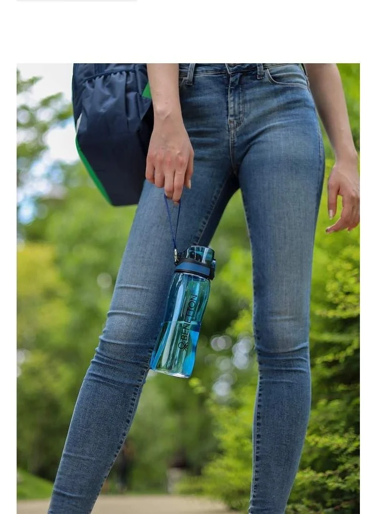 بينيتون Blue Locking Lid Tritan Water Bottle Water Bottle