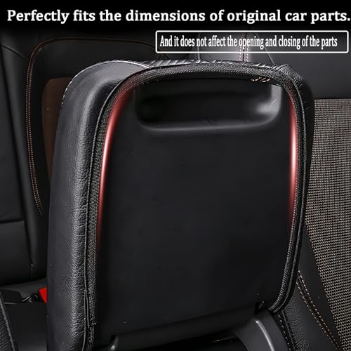 MUXEE Armrest Box Center Console Cover for Kia Forte cerato 2019 2020 2021 2022 2023 2024, Microfiber Leather - Black Stitches - Image 5