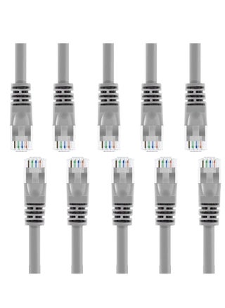 كابلات إيثرنت Cat6 من DKURVE، 10 قطع، بطول 1 قدم و0.3 متر، باللون الرمادي - pzsku/Z3ECFAB21A9B367266341Z/45/_/1662196168/4c1d5f00-6d8b-49f3-9abb-c53e4e3e7154