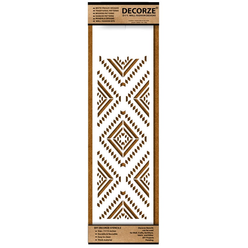Painting Stencils | Wall Stencils for Home| Living Room| Bedroom Painting | Stencil Border Painting | Pattern Stencil | D Border Stencils (DB-59)