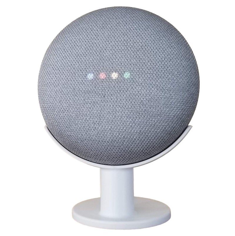 Mount Genie Pedestal for Nest Mini (2nd Gen) and Google Home Mini (1st Gen) | Improves Sound and Appearance | Cleanest Mount Holder Stand for Mini (White) - Image 1