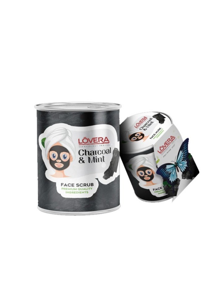 lavera - Body & Face Scrub with Charcoal with Mint - Image 1