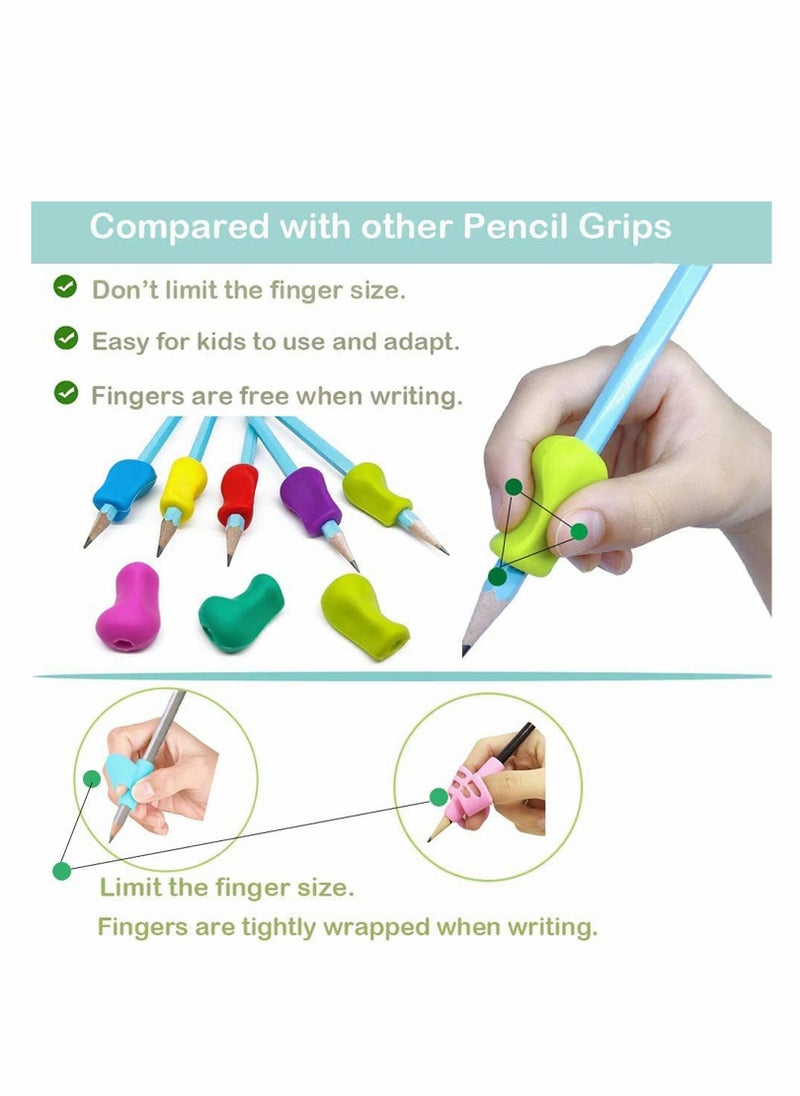 KASTWAVE - Pencil Grips for Children, Pencil Grips for Kids Handwriting, Ergonomic Writing Training Aid Correction Silicon Gel Pencil Grip for Children Preschoolers - Image 1