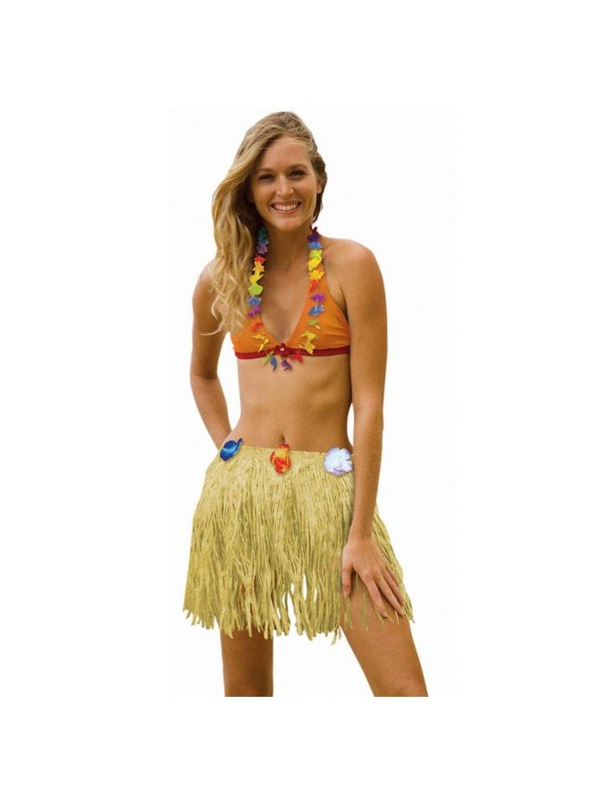 Amscan 340480 Brown Flower Hula Skirt - Adult S/M