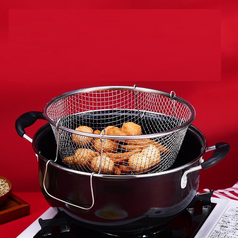 Olpad Non Stick 24cm Stir Fry pan with Glass lid Frying Basket Steam Rack Stir Fry Pan with Lid Non Stick stir Fry pan with Glass lid Frying Basket Steam Rack Wok Pan - Image 2