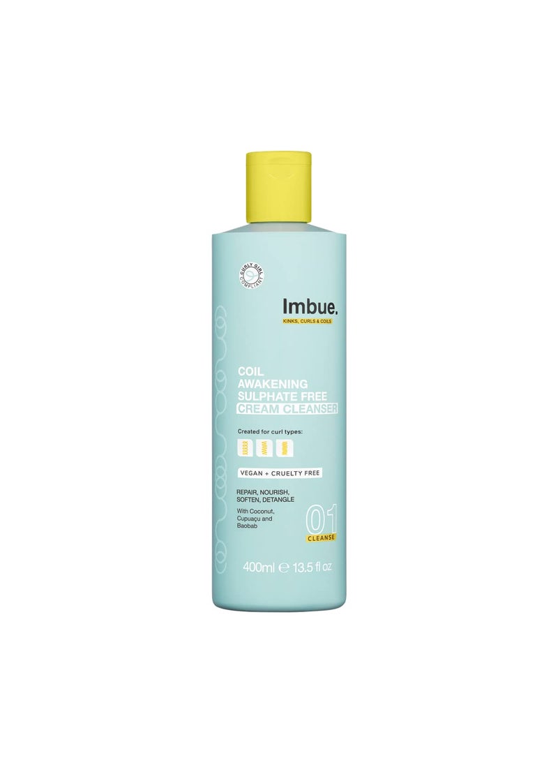 Imbue - Imbue Coil Awakening Sulphate Free Cream Cleanser Shampoo  Curl Enhancing for 4A4C Hair  Add Moisture and Hydrate  Curly Girl Method Daily Cleanser - Image 1