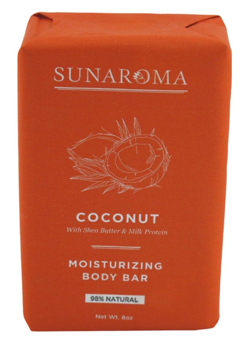 Sunaroma Soap Bar Coconut 8 Ounce 236ml 3 Pack