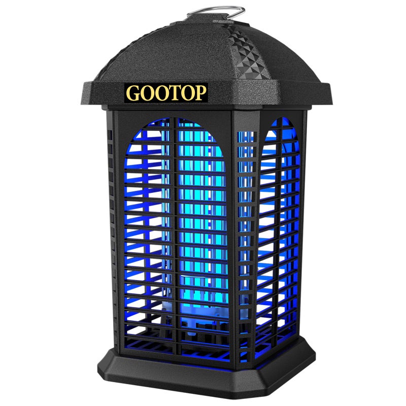 GOOTOP Bug Zapper Outdoor, 4200V Electric Mosquito Zapper, Bug Zapper Outdoor, Fly Traps, Fly Zapper, Mosquito Killer Indoor 3 Prong Plug, 90-130V, ABS Plastic Outer - Image 1