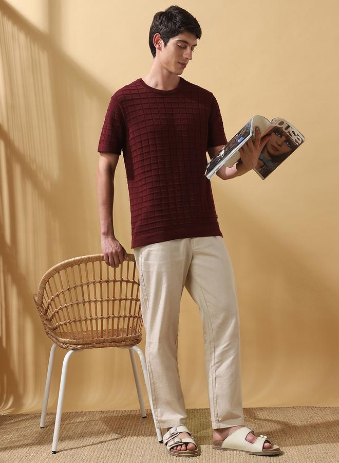 Dennis Lingo Men's Port Royale Flat Knit Textured Regular Fit T-Shirt  - Image 5