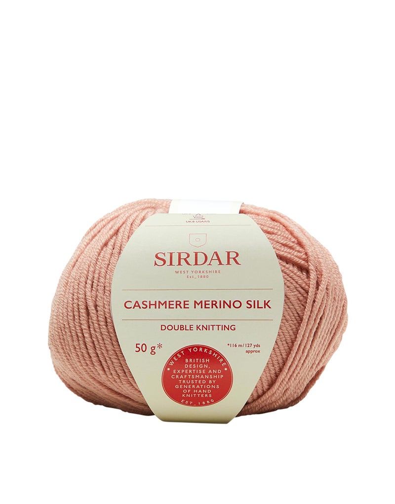 Sirdar Cashmere Merino Silk DK Double Knitting English Rose 411 50g