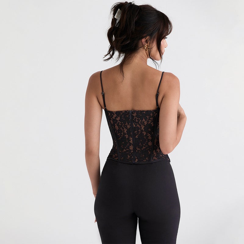 Women's Lace Camisole Top with Boning - Image 4