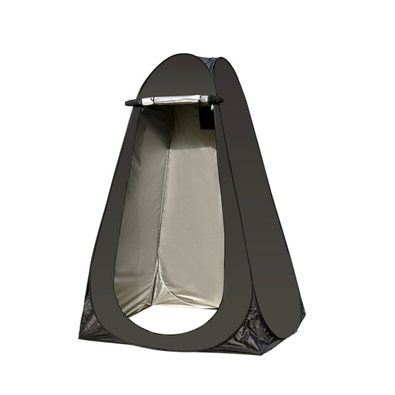 Pop Up Privacy Tent 1.2x1.2x1.9m Black - Instant Setup Foldable Camping Shower Tent with Side Bag Clothesline 2 Windows for Outdoor Camping Hiking Beach - Image 1