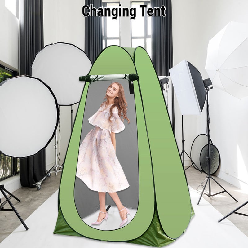 Pop Up Privacy Tent 1.2x1.2x1.9m Black - Instant Setup Foldable Camping Shower Tent with Side Bag Clothesline 2 Windows for Outdoor Camping Hiking Beach - Image 3