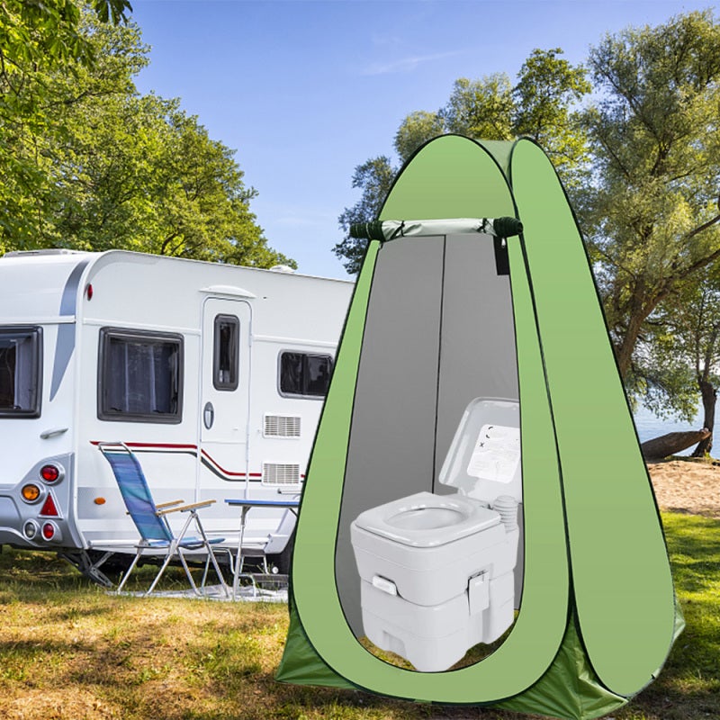 Pop Up Privacy Tent 1.2x1.2x1.9m Black - Instant Setup Foldable Camping Shower Tent with Side Bag Clothesline 2 Windows for Outdoor Camping Hiking Beach - Image 4