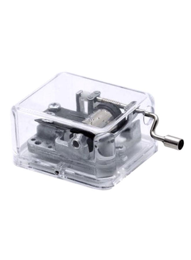 NIBEMINENT Acrylic Hand Crank Mini Square Music Wind Up Box  - Image 1