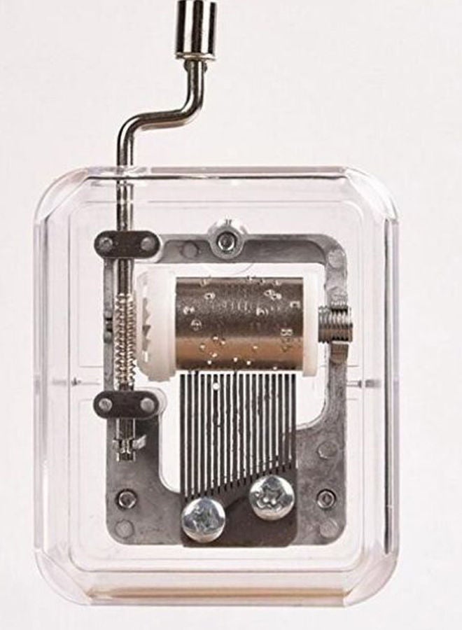 NIBEMINENT Acrylic Hand Crank Mini Square Music Wind Up Box  - Image 4