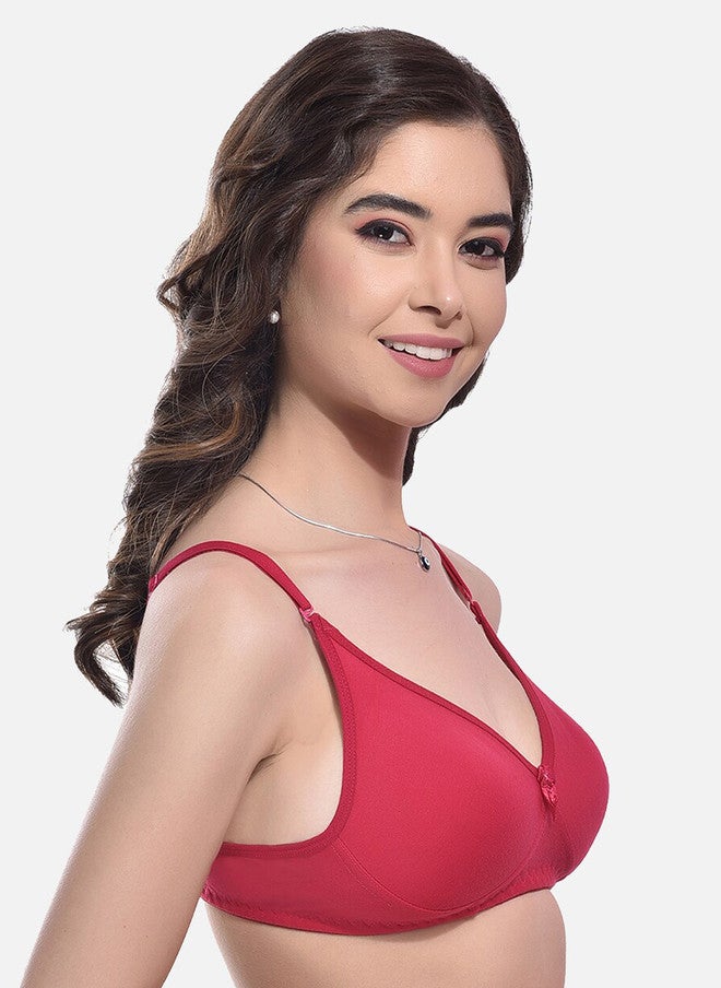 FIMS Pack Of 2 Non Padded Full Coverage Super Support Everyday Bras With All Day Comfort - Image 3
